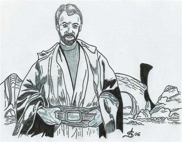 Obi Wan - Illustration aus GdN 53 - copyright andy schmid(2006)