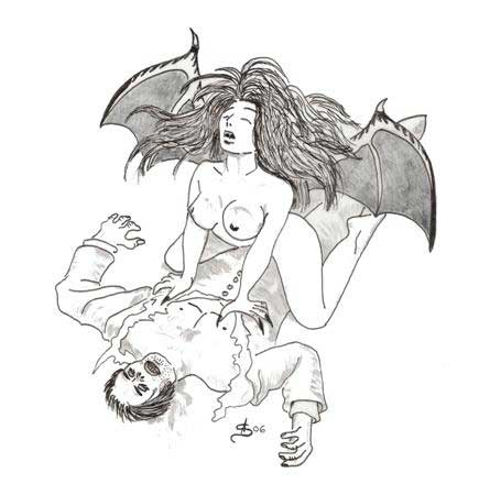 "Lilith in love" - Illustration aus Grey Edition 7 - copyright andy schmid(2006)