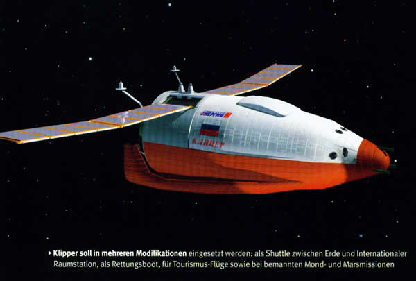 Klipper - der mögliche SOJUS-Nachfolger als russisches Raumschiff - Quelle: Flugrevue